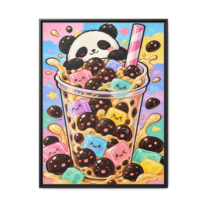 Bubble Tea Buddies · Framed Canvas