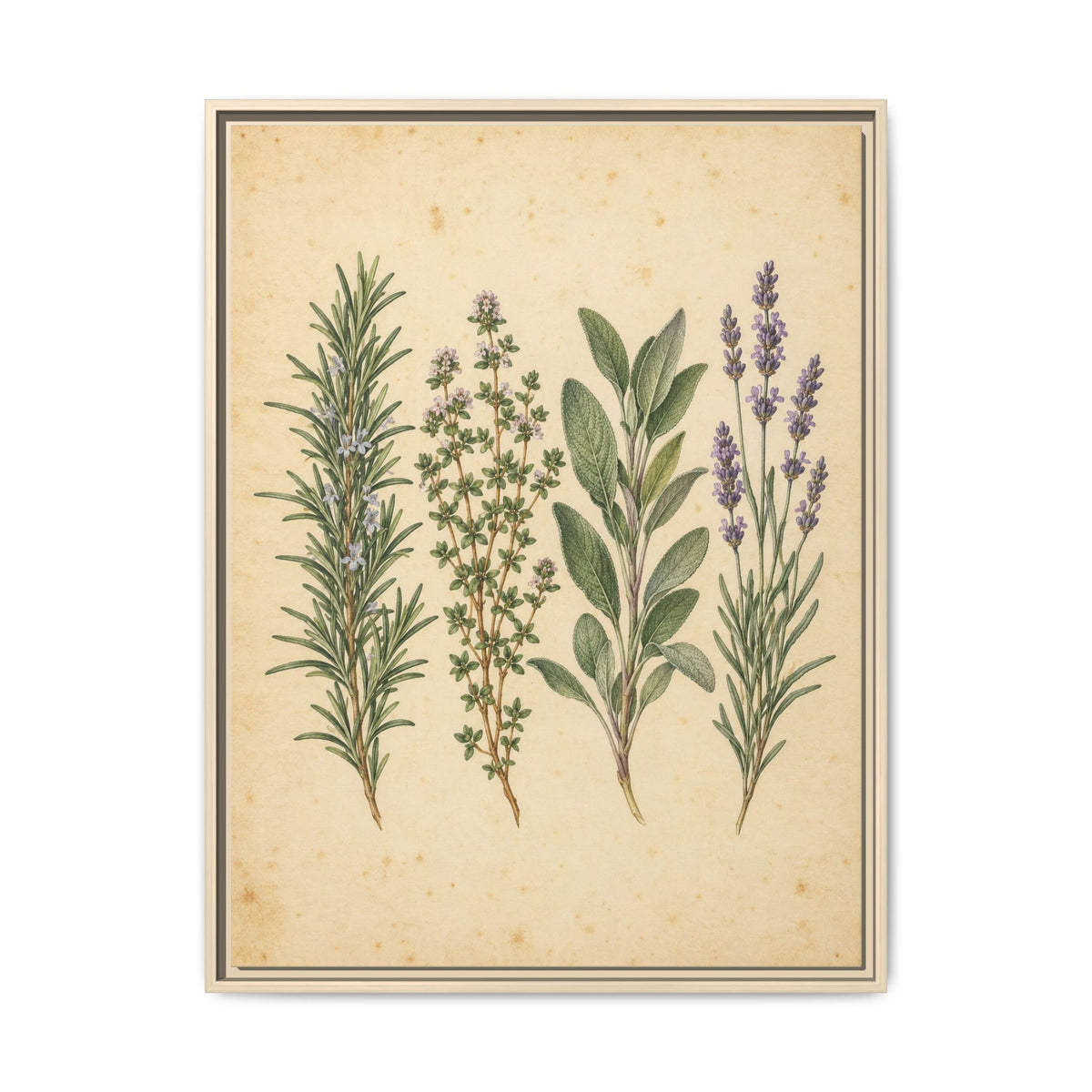 Herb Garden Study · Framed Canvas