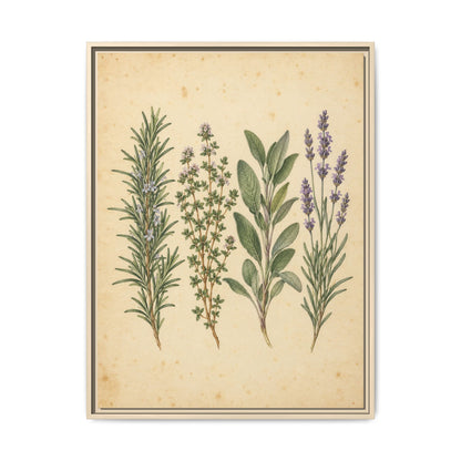 Herb Garden Study · Framed Canvas