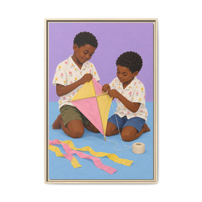 The Kite Makers · Framed Canvas