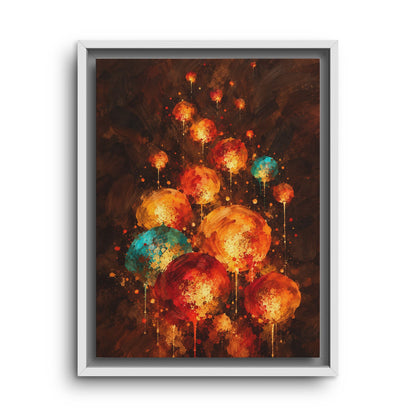 Lanternes du Soir · Framed Canvas