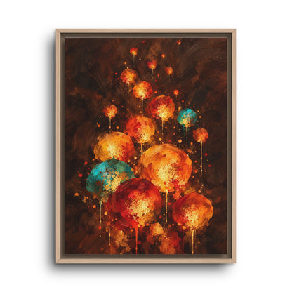 Lanternes du Soir · Framed Canvas