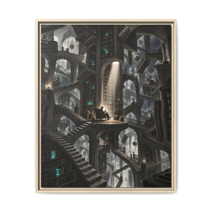 Bibliotheca Infinita · Framed Canvas