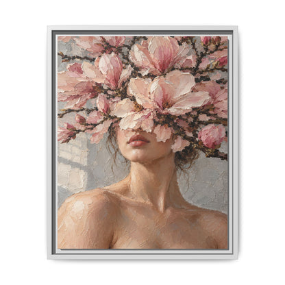 Magnolia Silence · Framed Canvas