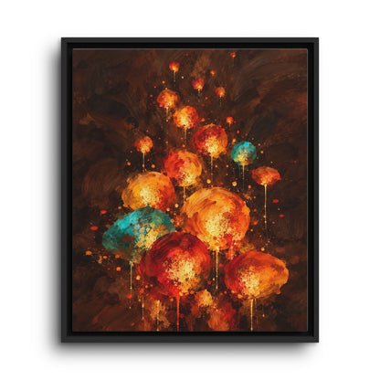 Lanternes du Soir · Framed Canvas