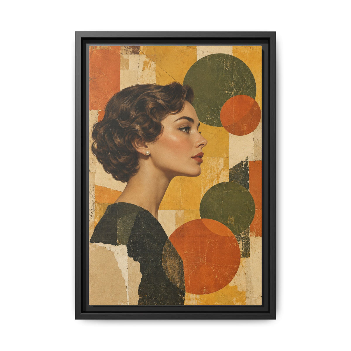 Saffron Thought · Framed Canvas