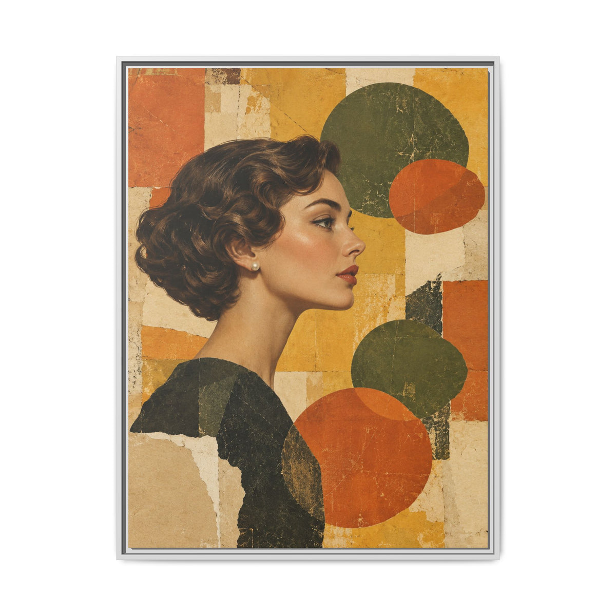 Saffron Thought · Framed Canvas
