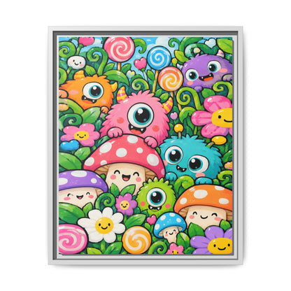 Monster Garden · Framed Canvas