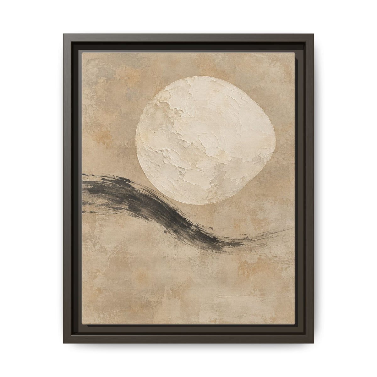 Linen Moon · Framed Canvas