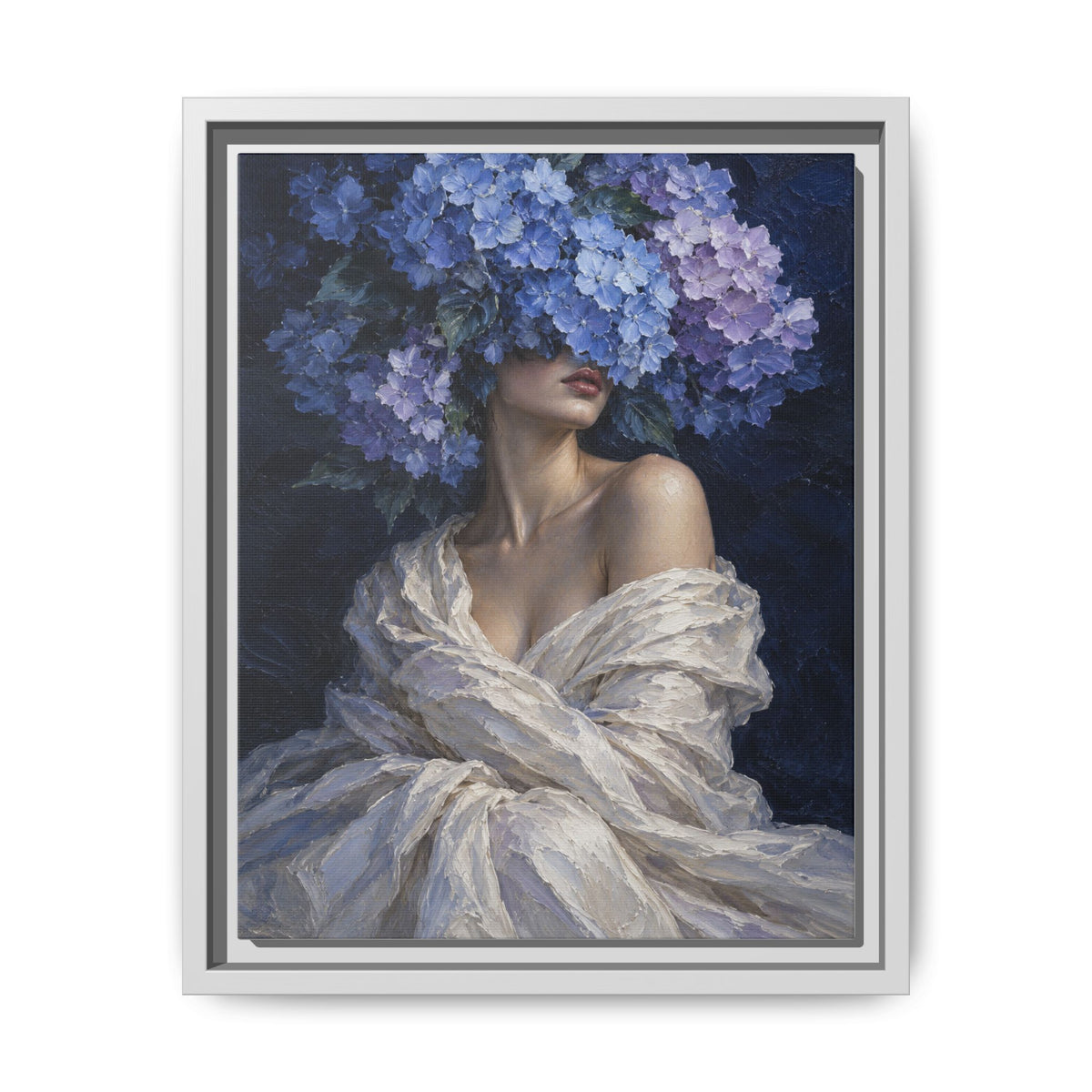 Hydrangea Blue · Framed Canvas