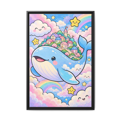Sweet Dreams Whale · Framed Canvas