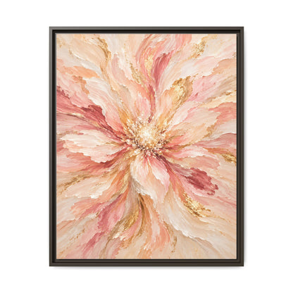 Blush Bloom · Framed Canvas