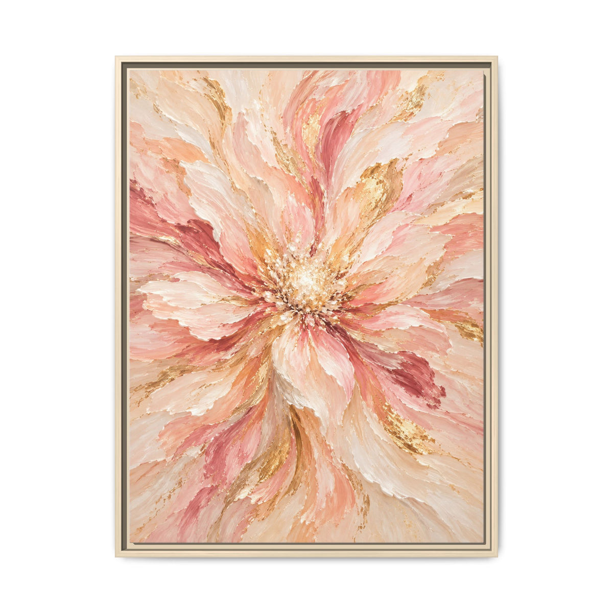 Blush Bloom · Framed Canvas