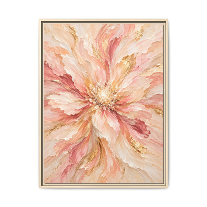 Blush Bloom · Framed Canvas
