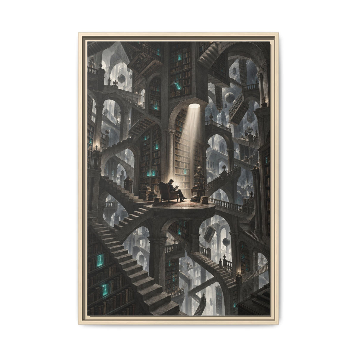 Bibliotheca Infinita · Framed Canvas
