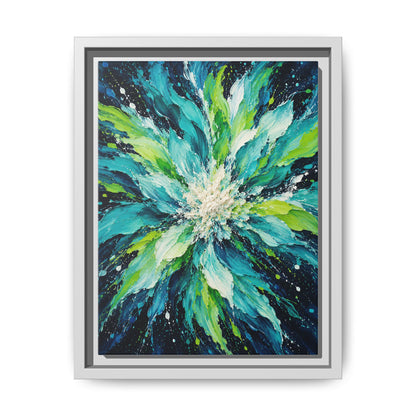 Lagoon Bloom · Framed Canvas