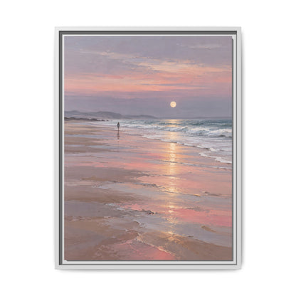 Silver Moon Tide · Framed Canvas