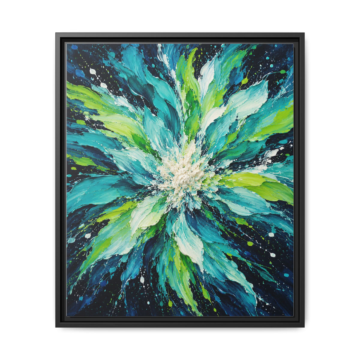 Lagoon Bloom · Framed Canvas