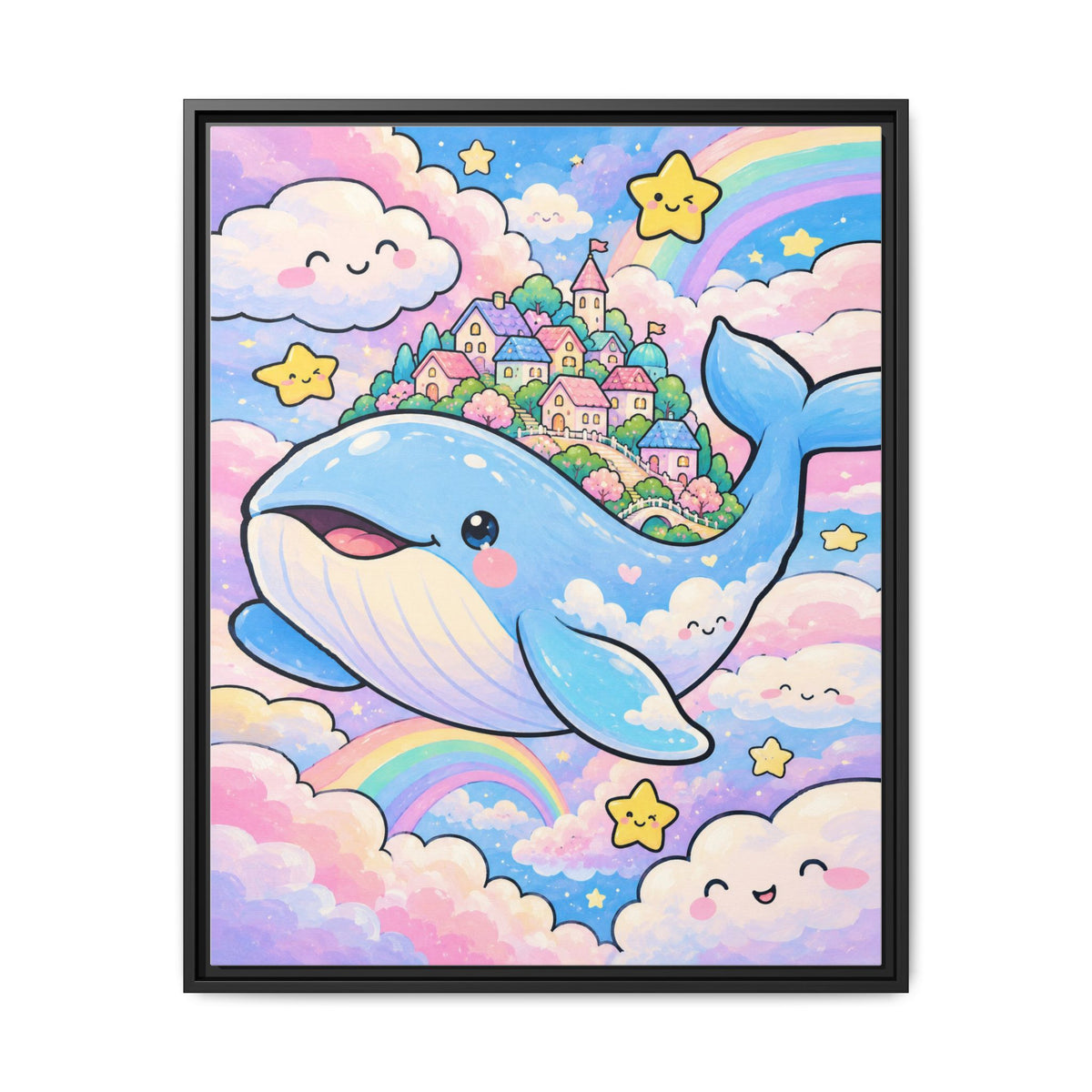 Sweet Dreams Whale · Framed Canvas