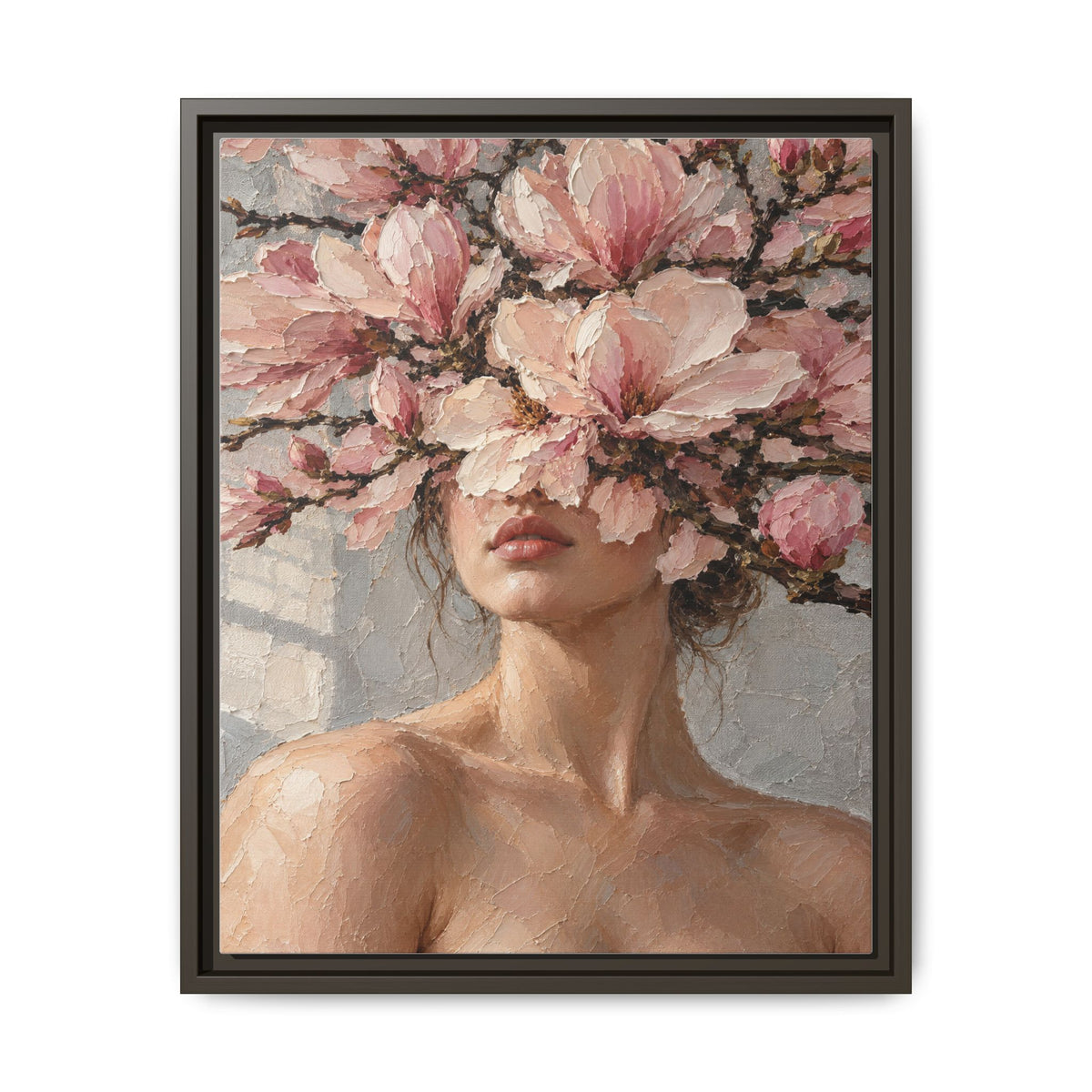Magnolia Silence · Framed Canvas