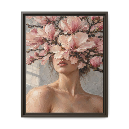 Magnolia Silence · Framed Canvas