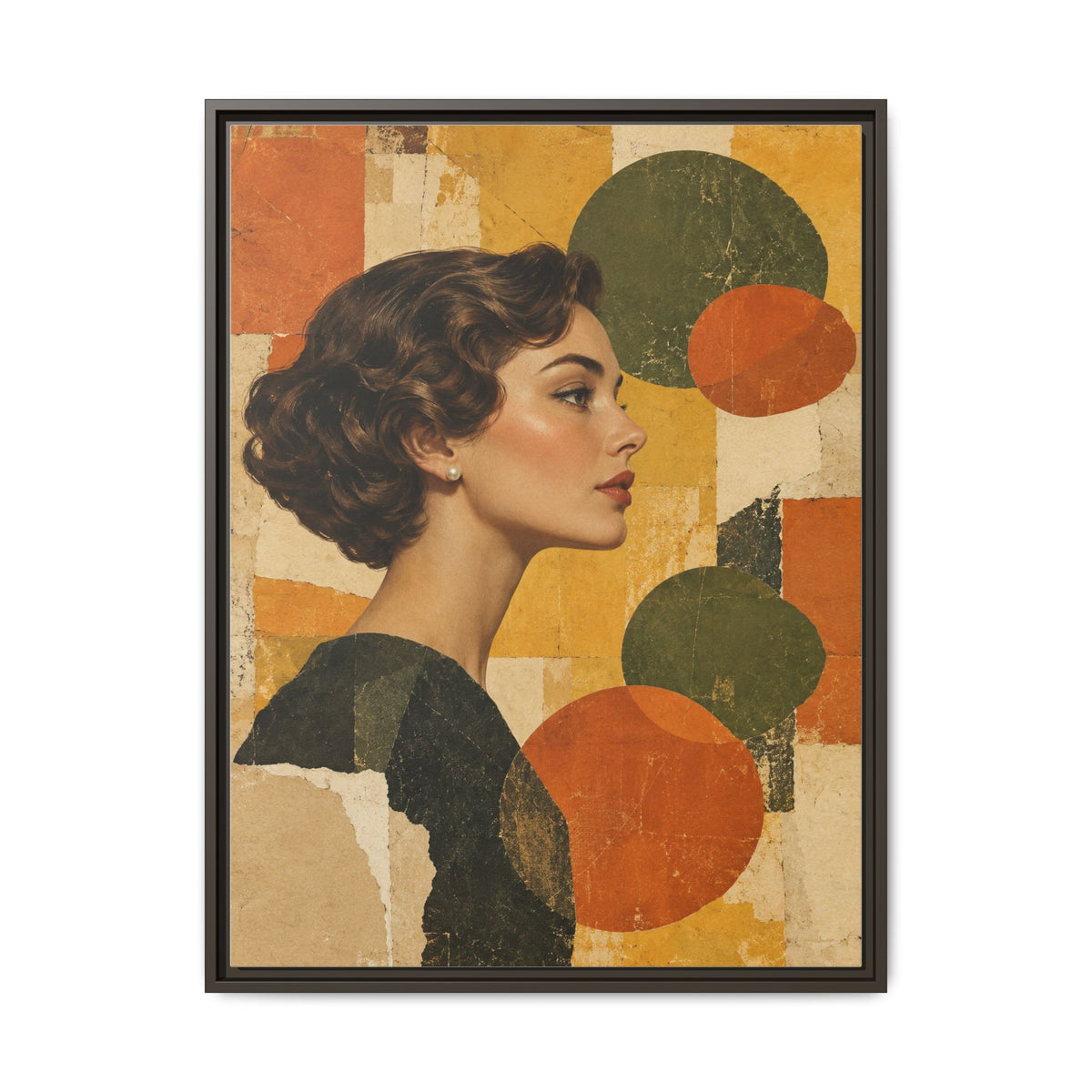 Saffron Thought · Framed Canvas
