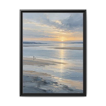 Silver Estuary · Framed Canvas