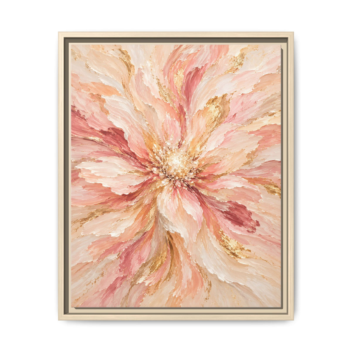 Blush Bloom · Framed Canvas