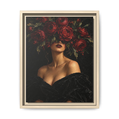 Crimson Reverie · Framed Canvas