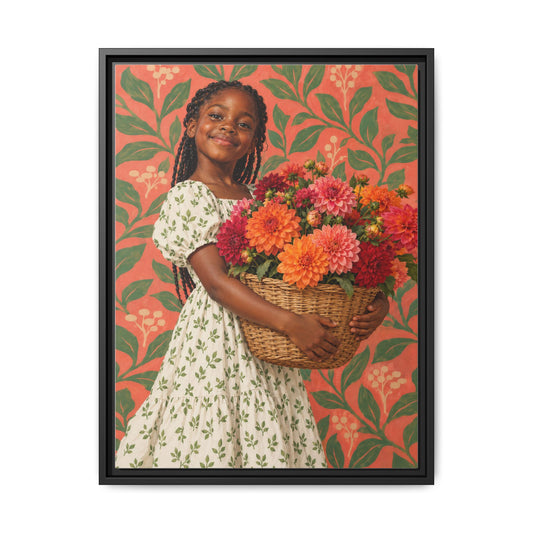 Dahlia Season · Framed Canvas