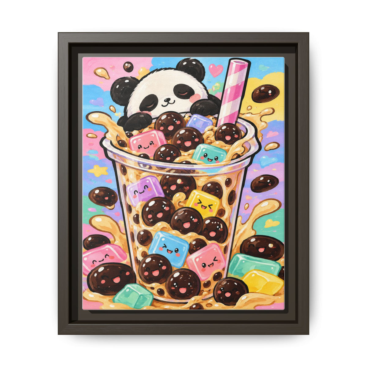 Bubble Tea Buddies · Framed Canvas