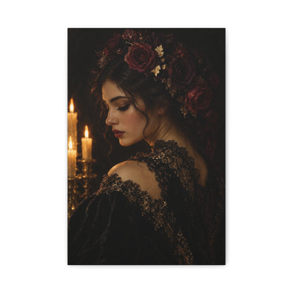 Rosa Notturna · Frameless Canvas