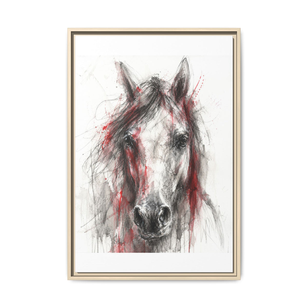 Scarlet Equus · Framed Canvas