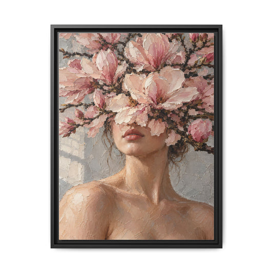 Magnolia Silence · Framed Canvas