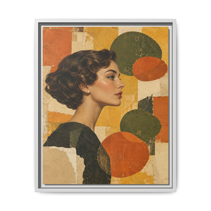 Saffron Thought · Framed Canvas
