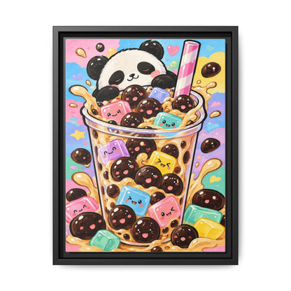 Bubble Tea Buddies · Framed Canvas