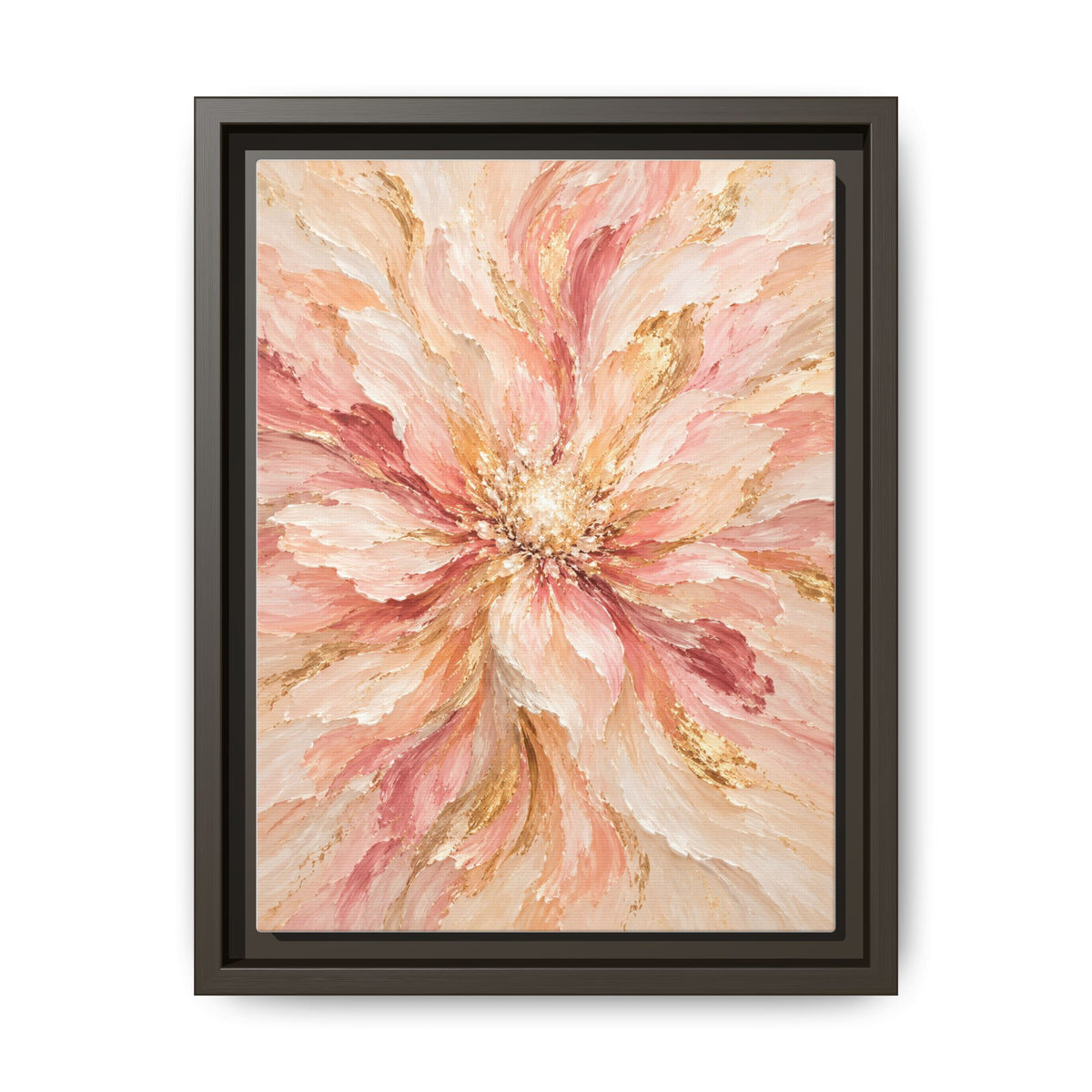 Blush Bloom · Framed Canvas