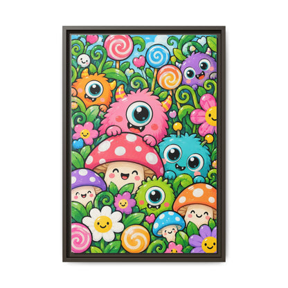 Monster Garden · Framed Canvas