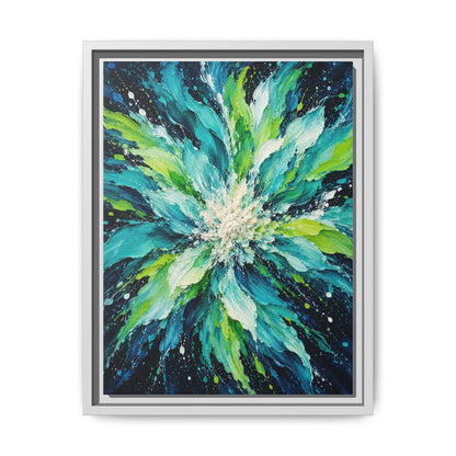 Lagoon Bloom · Framed Canvas
