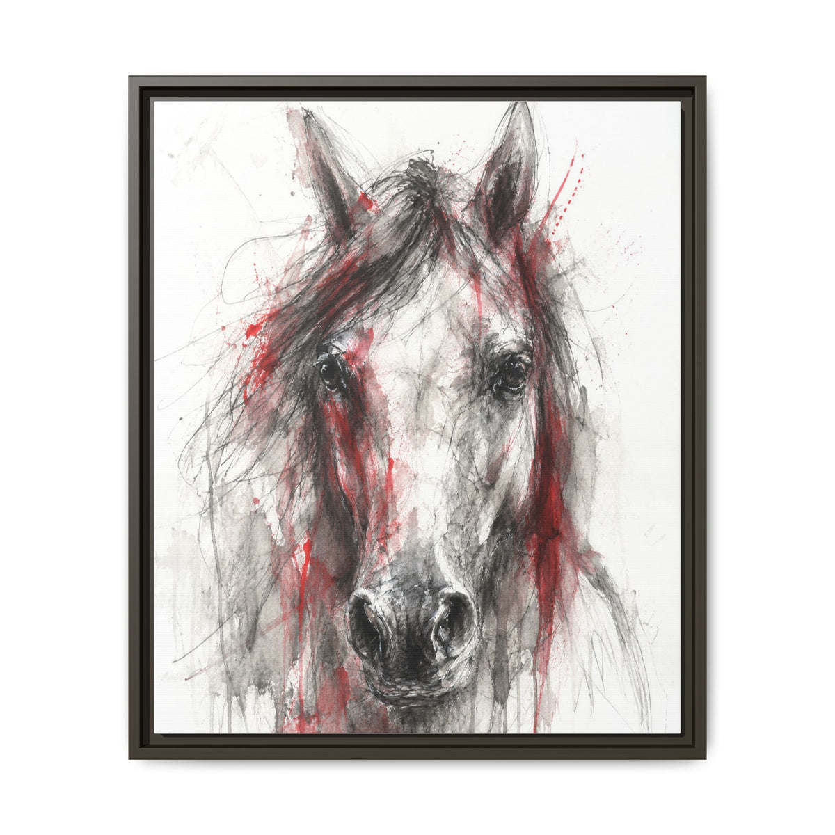 Scarlet Equus · Framed Canvas