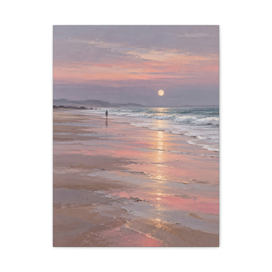 Silver Moon Tide · Frameless Canvas