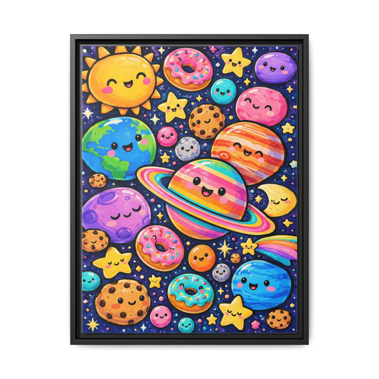 Cosmic Snacks · Framed Canvas