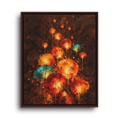 Lanternes du Soir · Framed Canvas