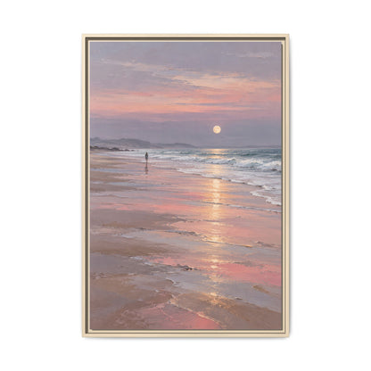 Silver Moon Tide · Framed Canvas
