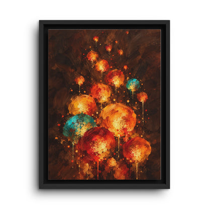 Lanternes du Soir · Framed Canvas