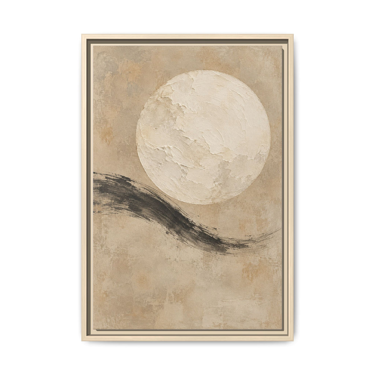 Linen Moon · Framed Canvas