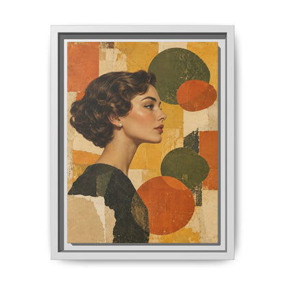Saffron Thought · Framed Canvas