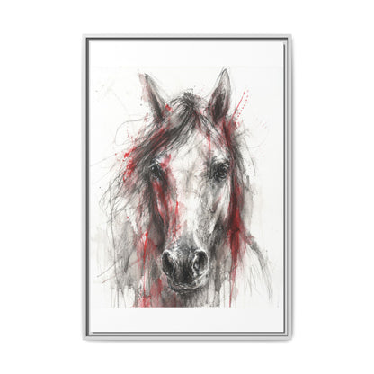 Scarlet Equus · Framed Canvas