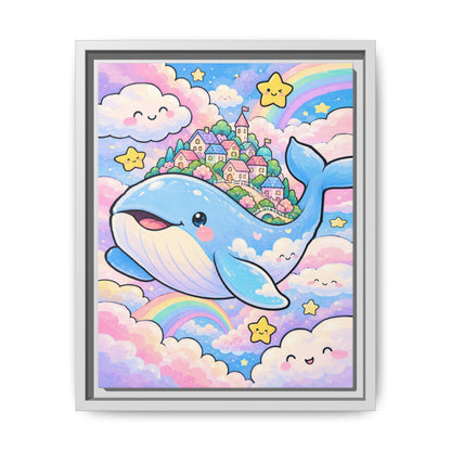 Sweet Dreams Whale · Framed Canvas