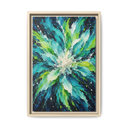 Lagoon Bloom · Framed Canvas